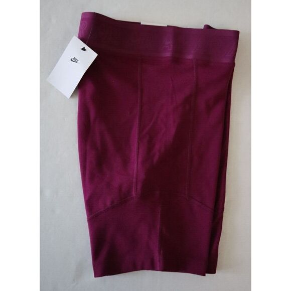 Nike Air DM6055 610 Women's Sz M Purple/Sangria Tight Fit Hi-Rise Bike Shorts - Picture 7 of 8
